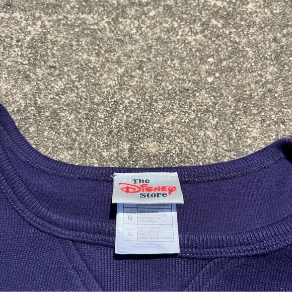 Purple Mickey Mouse Disney Store Sweater Pocket Detail Size Large - Picture 4 of 4